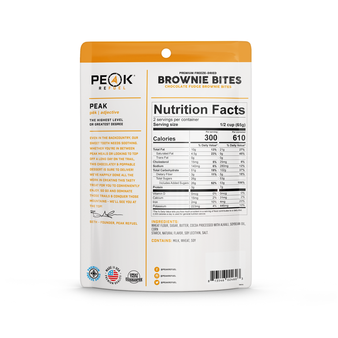 Peak Refuel Brownie Bites