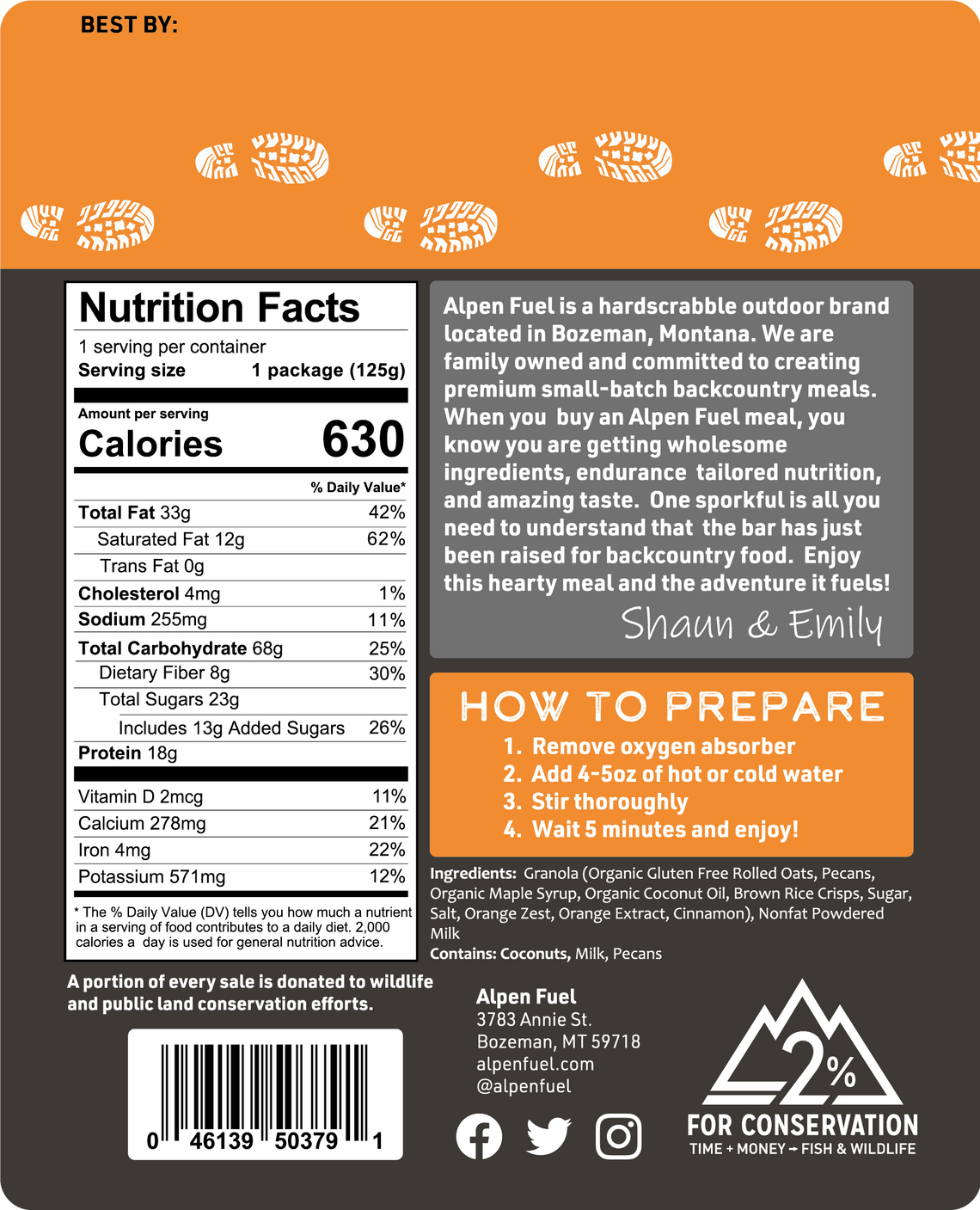 Alpen Fuel Orange Pecan Granola