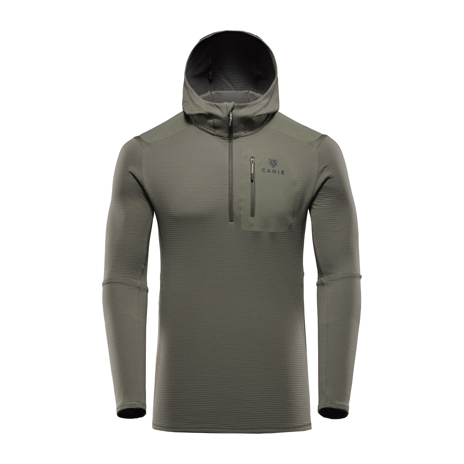GRID FLEECE ZIP UP HOODIE
